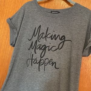 ZAWAPEMIA Making Magic Happen Tee - Medium
